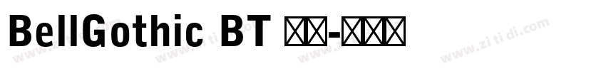 BellGothic BT 常规字体转换